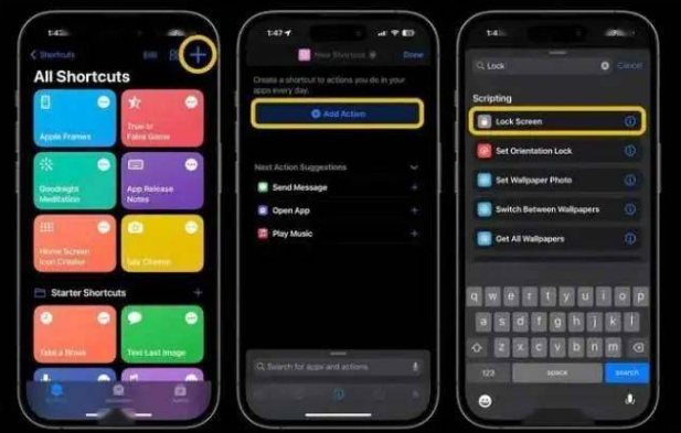 新城街道苹果14锁屏维修店分享iPhone14升级iOS16.4后如何创建锁屏快捷方式 