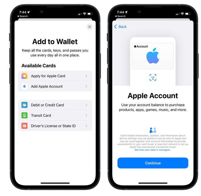 新城街道苹果手机维修分享iOS 15.5钱包App如何添加 Apple 账户 